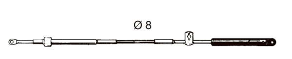 Uflex Mercury GenI Control Cable - Mach 5 - Driven Powersports