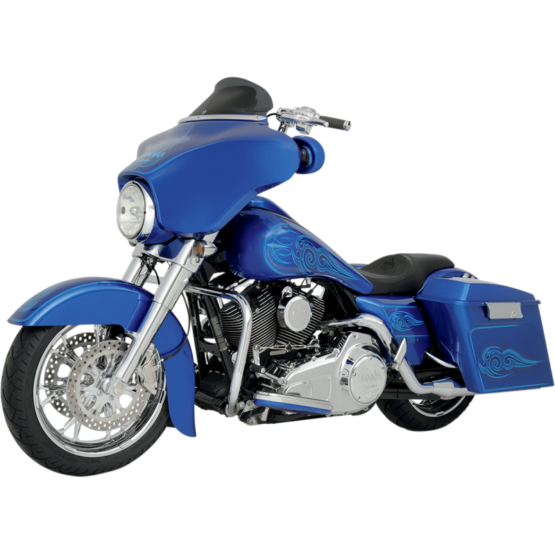 KLOCK WERKS 96-13 FLHT 6.5" FLARE W/SHIELD Dark Smoke Application Shot - Driven Powersports
