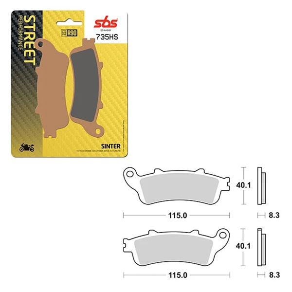 SBS HIGH PERFORMANCE & NO DUST SINTER BRAKE PAD (6550735100) - Driven Powersports