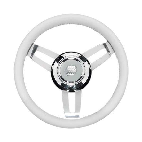 Uflex GRIP LEATHER HUB 13.8" White - Driven Powersports
