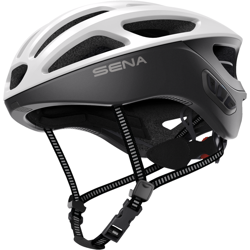 SENA CYCLING HELMET R1 EVO Matte White Front - Driven Powersports