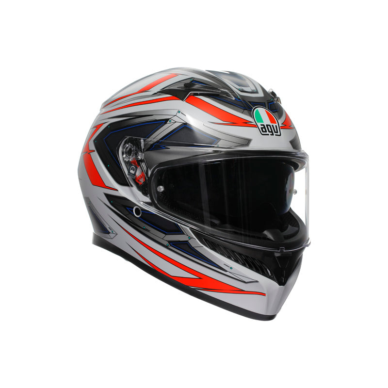 K3 SPACE MATT WHITE/RED FLUO (L) Matte White/Red - Driven Powersports