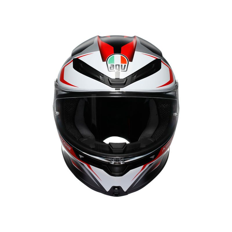 K6 S KARVE MATT BLACK/GREY/RED (L) Matte Black/White/Red - Driven Powersports