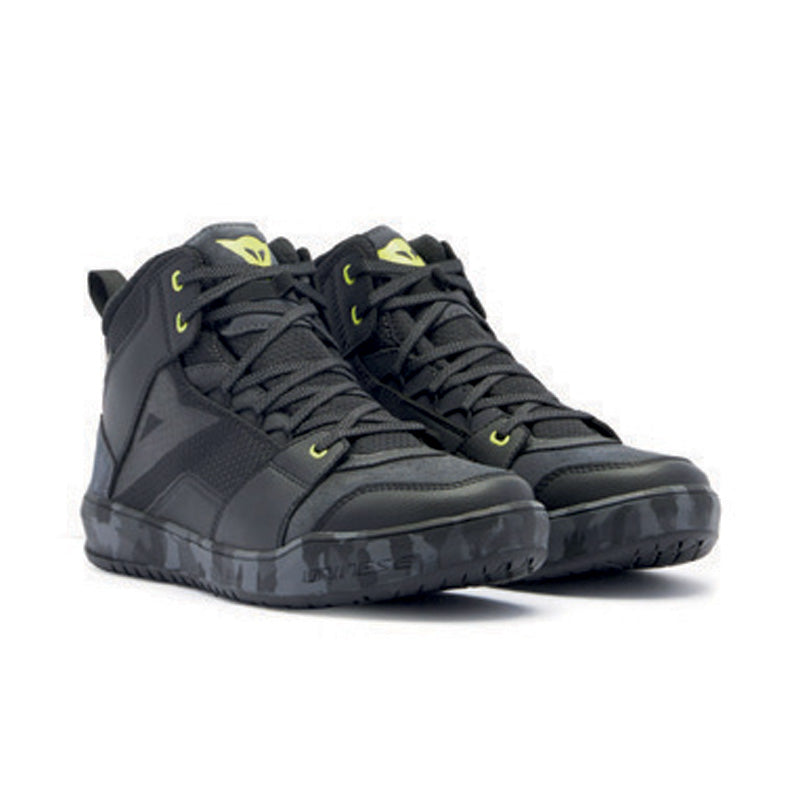 DAINESE SUBURB D-WP SHOES BLACK/CAMO/ACID YELLOW 40 Yellow 40 - Driven Powersports