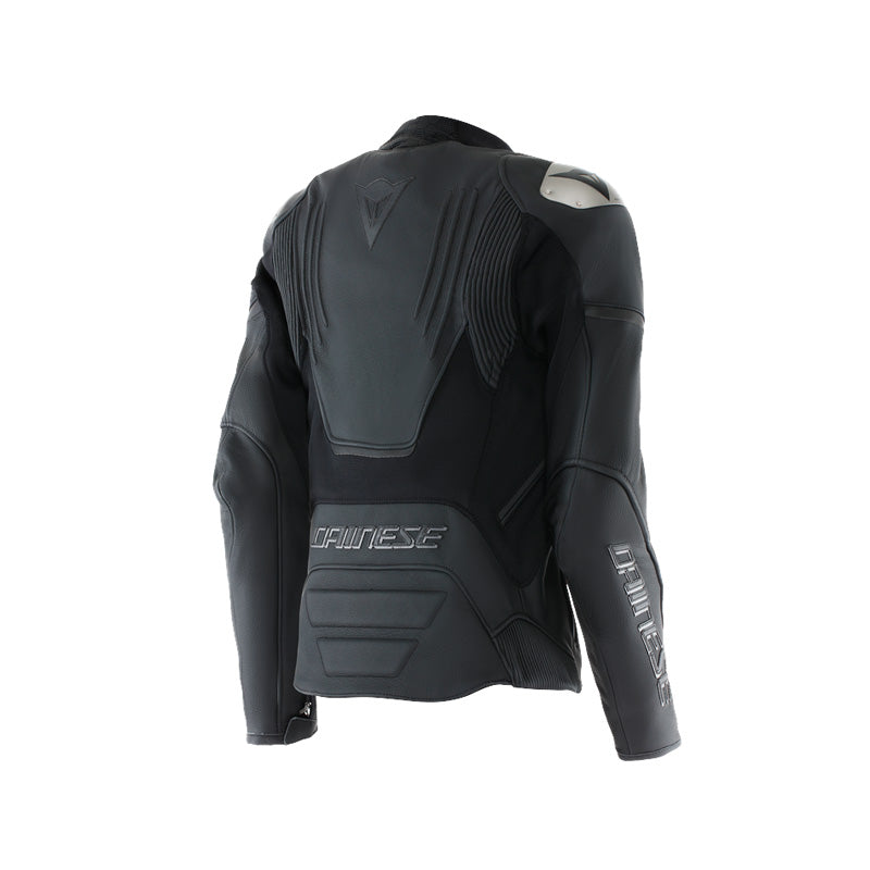 RACING 5 LADY LEATHER JACKET BLACK/WHITE 38 Black 40 - Driven Powersports