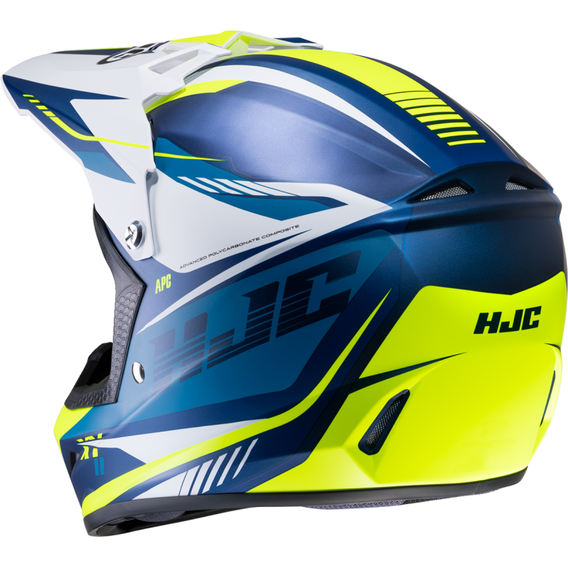 HJC CL-XY2 DRIFT Semi Flat Hi-Viz Yellow/Black Back - Driven Powersports