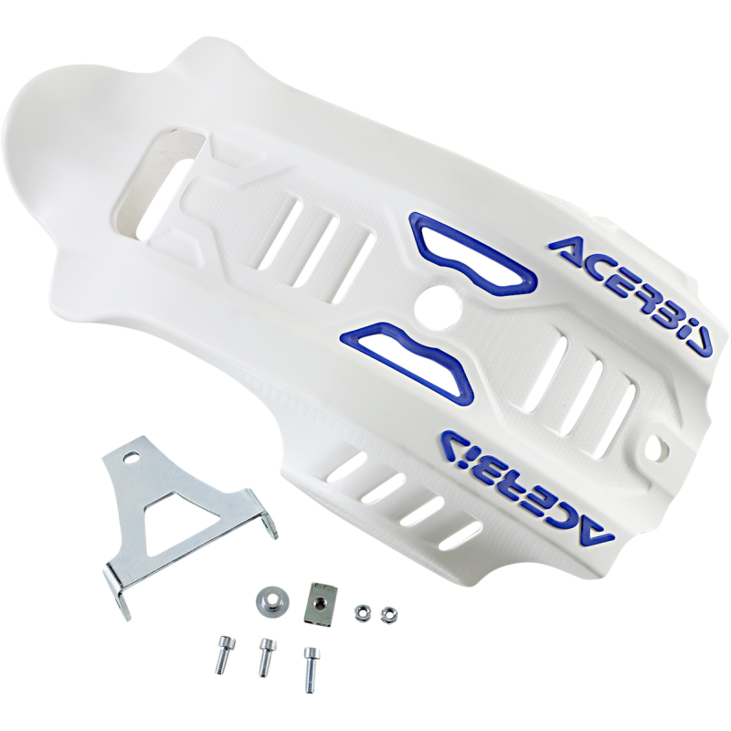 ACERBIS SKID PLATE HUS White 20/Blue Front - Driven Powersports