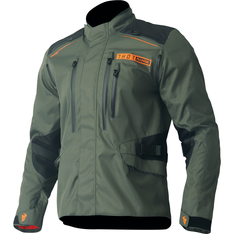 THOR JACKET RANGE Army/Orange Front - Driven Powersports
