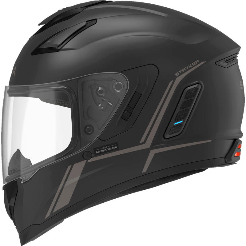 SENA STRYKER SMART HELMET FULL-FACE DOT Matte Black Front - Driven Powersports