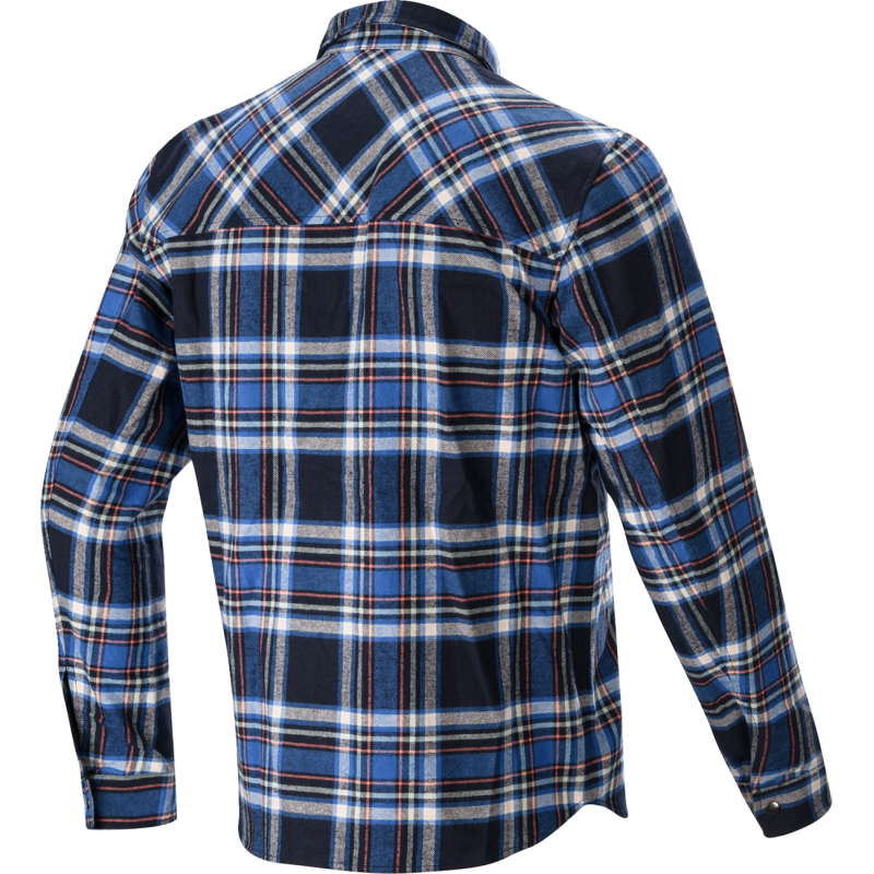 ALPINESTARS WHISTLER WIND BLOCK PLAID SHIRT - S Blue Front - Driven Powersports