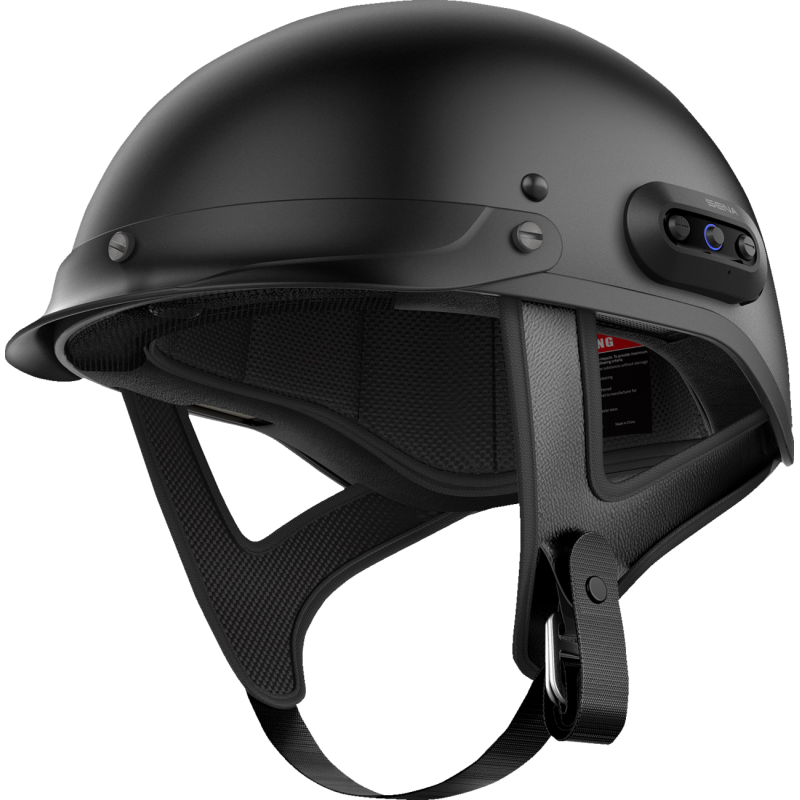SENA CAVALRY-2, MESH HALF HELMET, Matte Black Left Side - Driven Powersports