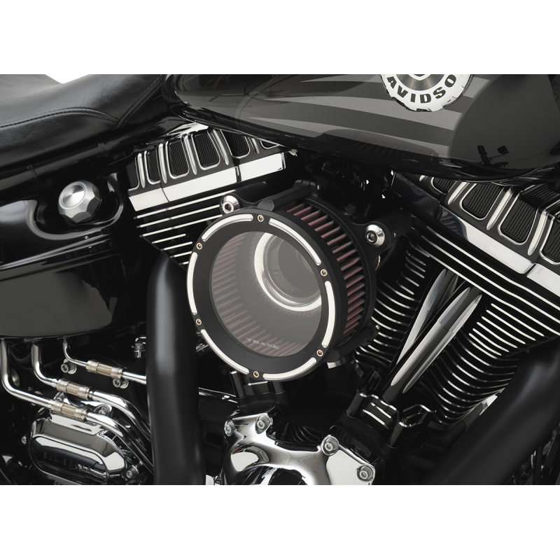 TRASK 17-19 FLHT AIR CLEANER ASLT RES/CUT Application Shot - Driven Powersports