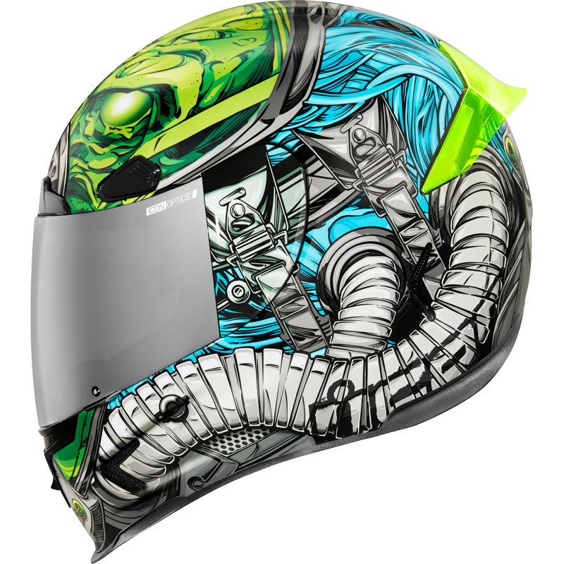 ICON HLMT AFP OUTBREAK Blue Left Side - Driven Powersports