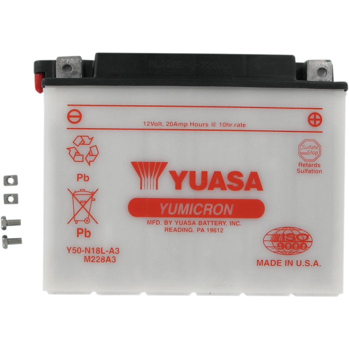 YUASA Y50-N18L-A3 YUMICRON 12 VOLT Front - Driven Powersports