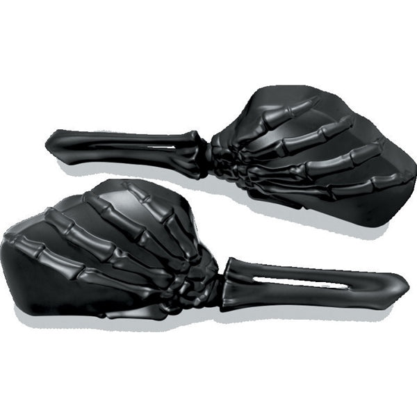 Kuryakyn Skeleton Hand Mirror Black/Black - Driven Powersports