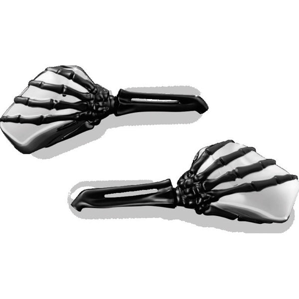 Kuryakyn Skeleton Hand Mirror Black/Charcoal - Driven Powersports