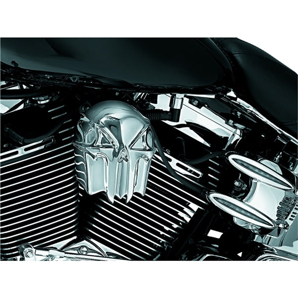Kuryakyn Skull Horn Cover Charcoal - Driven Powersports