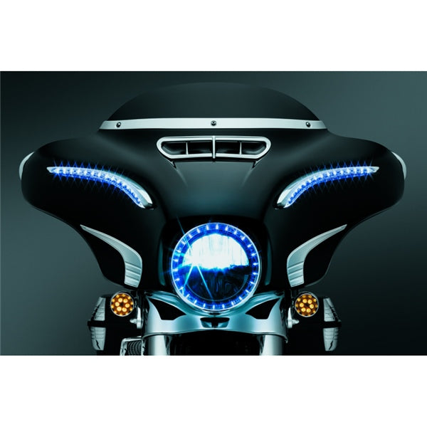 Kuryakyn Smooth Windshield Trim For Harley-Davidson Charcoal - Driven Powersports
