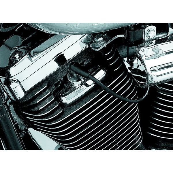 Kuryakyn Spark Plug and Head Bolt Cover For Harley-Davidson Charcoal - Driven Powersports