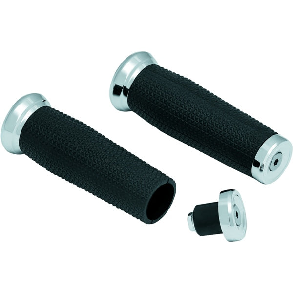 Kuryakyn Thresher Grip Metric For Harley-Davidson / Kawasaki & More Charcoal - Driven Powersports