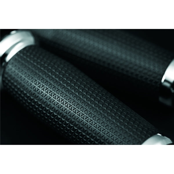 Kuryakyn Thresher Grip Metric For Harley-Davidson / Kawasaki & More Charcoal - Driven Powersports