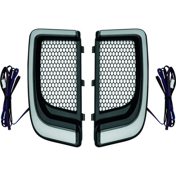 Kuryakyn Tracer Lower Fairing Grill For Harley-Davidson Black - Driven Powersports