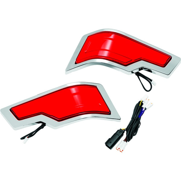 Kuryakyn Tracer Tour Pak Rear Light For Harley-Davidson Charcoal/Red - Driven Powersports