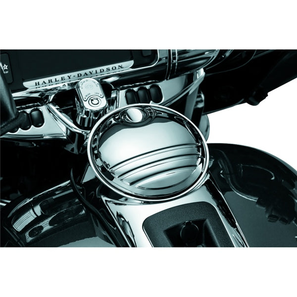 Kuryakyn Tri-Line Fuel Cap For Harley-Davidson Charcoal - Driven Powersports