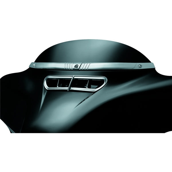Kuryakyn Tri-Line Windshield Trim For Harley-Davidson Charcoal - Driven Powersports
