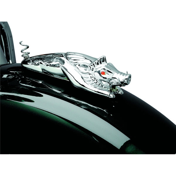 Kuryakyn Wild Boar Fender Ornament Charcoal - Driven Powersports