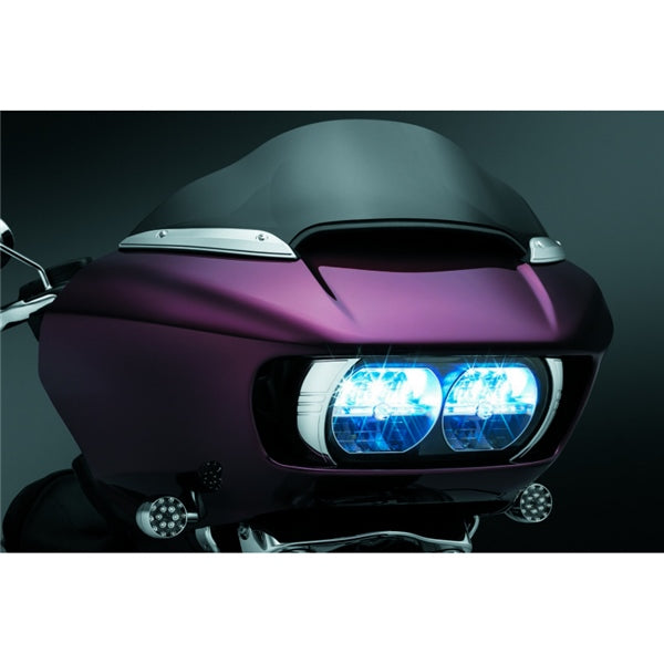 Kuryakyn Windshield Side Trim For Harley-Davidson Charcoal - Driven Powersports