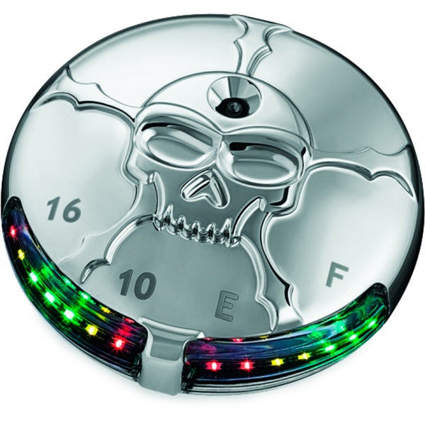 Kuryakyn Zombie Fuel and Battery Gauge Charcoal - Driven Powersports