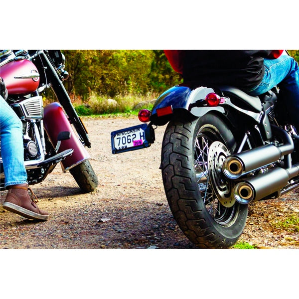 Kuryakyn Nova License Plate Frame For Harley-Davidson Black - Driven Powersports