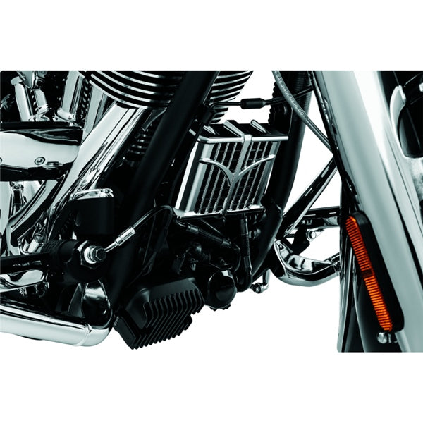 Kuryakyn Indian Oil Cooler Cover For Harley-Davidson / Indian Charcoal - Driven Powersports