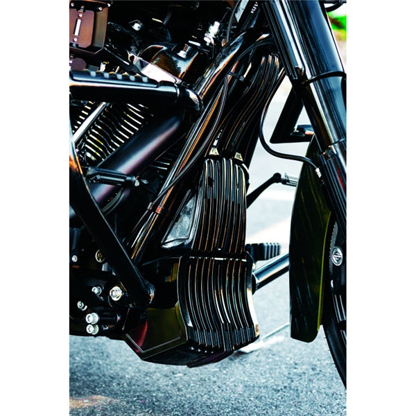 Kuryakyn Oil Cooler Cover For Harley-Davidson Black - Driven Powersports
