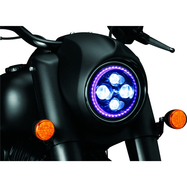 Kuryakyn OrbitHeadlight Adapter For Indian Black - Driven Powersports