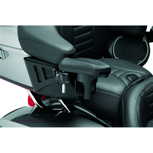 Kuryakyn Armrest with Cup Holder For Harley-Davidson Black - Driven Powersports
