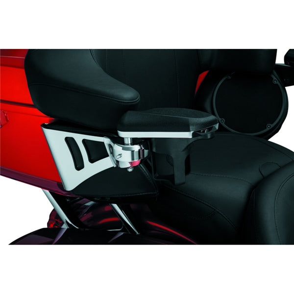 Kuryakyn Armrest with Cup Holder For Harley-Davidson Charcoal - Driven Powersports