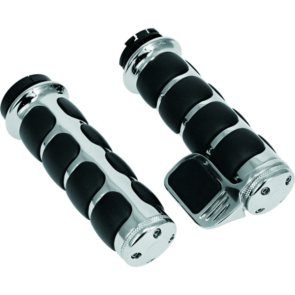 Kuryakyn Premium Iso Grip with Throttle Boss Dual Cable Charcoal - Driven Powersports