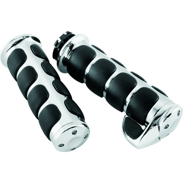 Kuryakyn Premium Iso Grip with Throttle Boss Dual Cable Charcoal - Driven Powersports