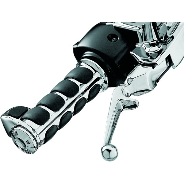 Kuryakyn Premium Iso Grip with Throttle Boss Dual Cable Charcoal - Driven Powersports