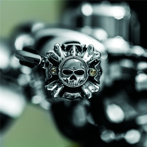 Kuryakyn Replacement Grip Emblems with Throttle Charcoal - Driven Powersports