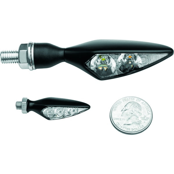 Kuryakyn Rhombus Single Fuction Turn Signal Light Black - Driven Powersports
