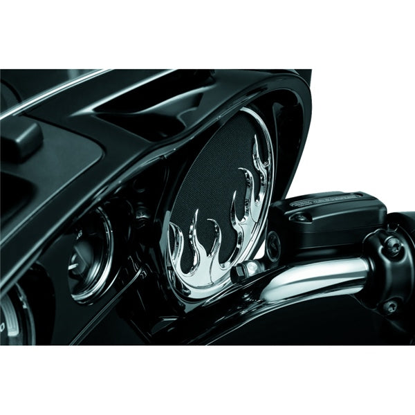 Kuryakyn Speaker Grill For Harley-Davidson Charcoal - Driven Powersports