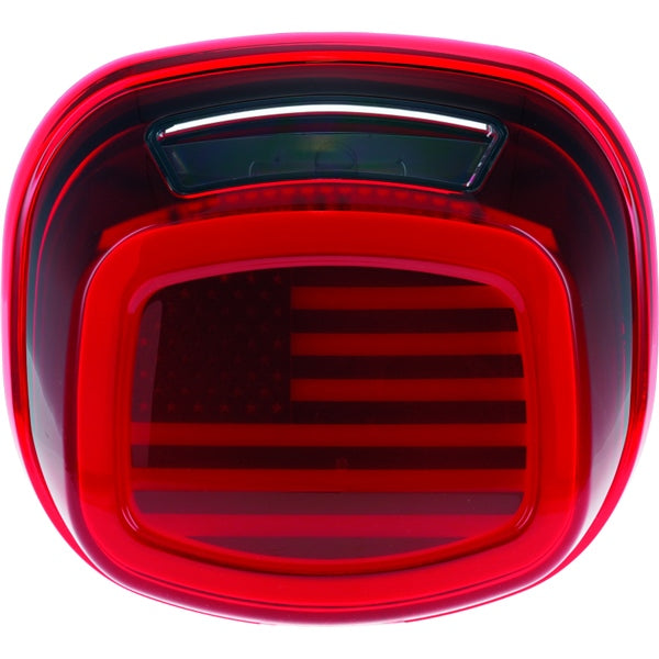 Kuryakyn Taillight Lense with License Light For Harley-Davidson Red - Driven Powersports