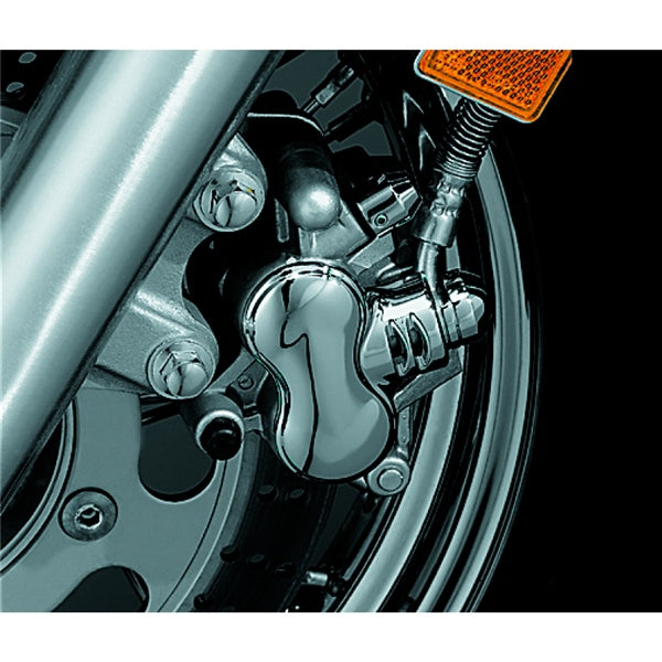 Kuryakyn Front Caliper Cover Metric For Harley-Davidson & More Charcoal - Driven Powersports