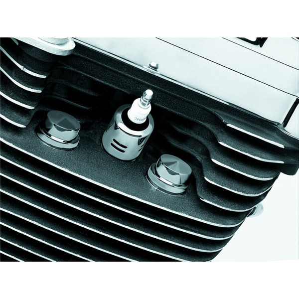 Kuryakyn Peaked Head Bolt Cover For Harley-Davidson Charcoal - Driven Powersports