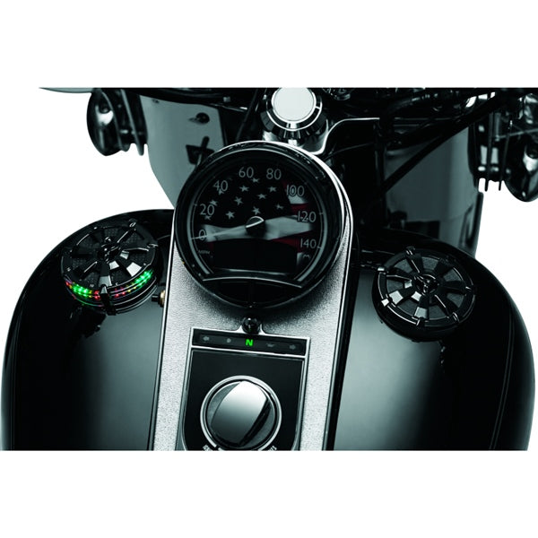 Kuryakyn Alley Cat Fuel & Battery Gauge For Harley-Davidson Black - Driven Powersports