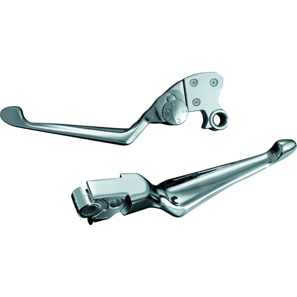 Kuryakyn Boss Blades Lever Set with Adjustable Clutch Chrome - Driven Powersports