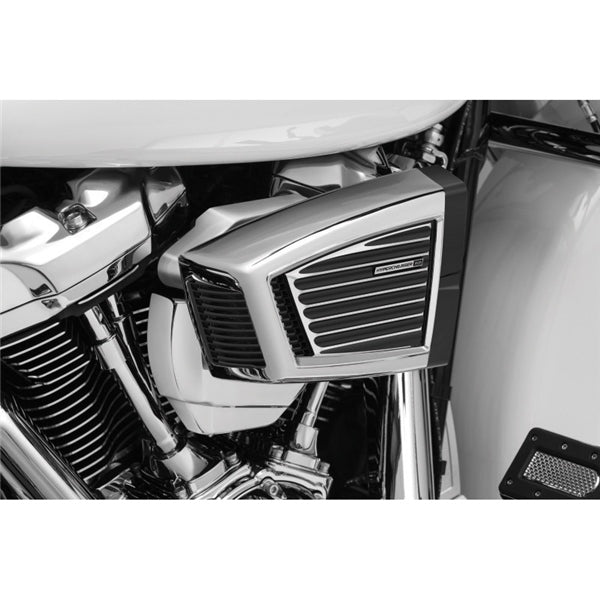 Kuryakyn Hypercharger Faceplate Black/Chrome - Driven Powersports